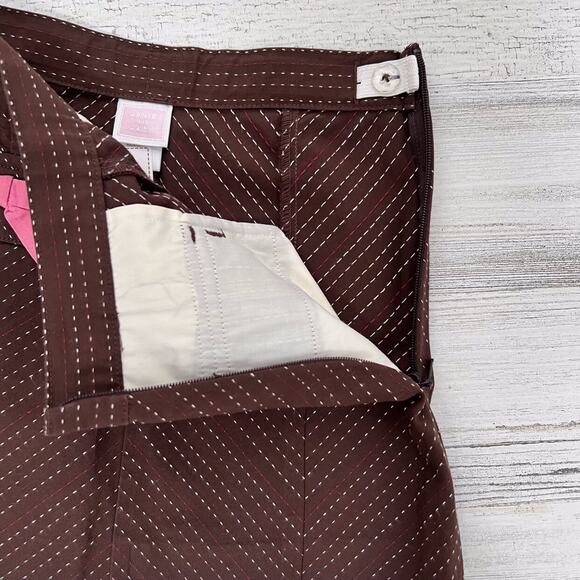 Janie and Jack Skirt Girls 2T Brown Pink Bows Cotton Chevron Pockets Adjustable - Picture 5 of 8